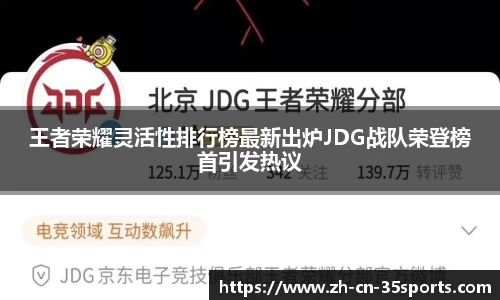 王者荣耀灵活性排行榜最新出炉JDG战队荣登榜首引发热议